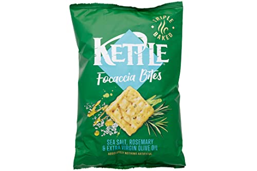 Kettle Foccacia Bites Meersalz, Rosmarin & Extra natives Olivenöl, 120 g von Kettle