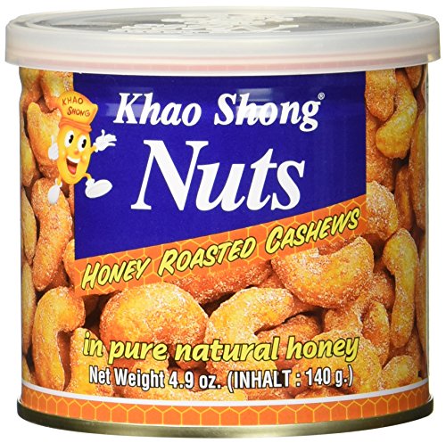Khao Shong Cashewnüsse mit Honig über-, backen und geröstet, 140 g Dose von Khao Shong