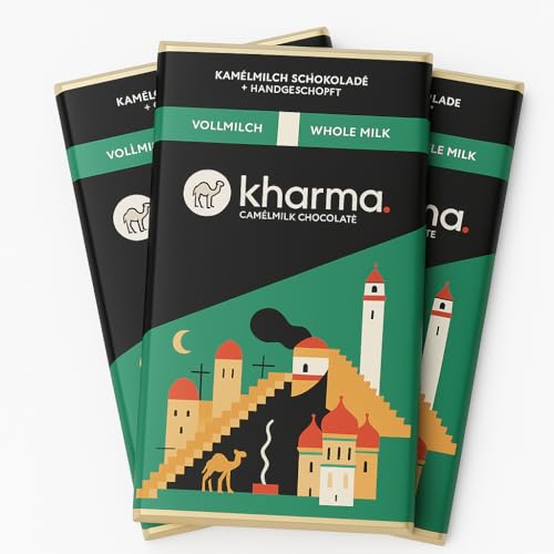 3 Tafeln Kharma Kamelmilchschokolade Vollmilch aus österreichischem Meister-Manufakturbetrieb 3 Tafeln Kharma Kamelmilchschokolade Vollmilch aus österreichischem Meister-Manufakturbetrieb von Kharma