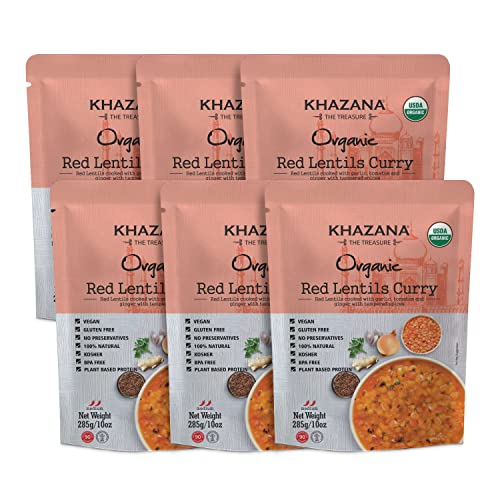 Khazana indian entrée Gourmet - (voll gekocht und ready-to-eat Mahlzeiten / Snacks / Abendessen für einen leckeren Bissen der indischen Küche Essen) (Red Lentils Curry) von Khazana