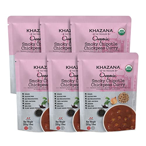 Khazana indian entrée Gourmet - (voll gekocht und ready-to-eat Mahlzeiten/Snacks/Abendessen für einen leckeren Bissen der indischen Küche Essen) (Smoky Chipotle Chickpeas Curry) von Khazana