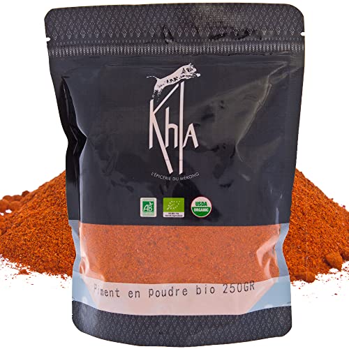 Khla - Bio Chili Pulver - Beutel 250g - Intensität 5 von 10 Scoville Skala von Khla