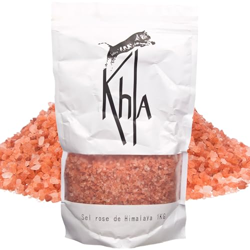 KHLA - Himalaya-Rosasalz - Aus biologischem Anbau und fairem Handel - 1 kg Beutel - Aus Punjab, Pakistan von Khla