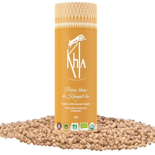 KHLA - Kampot-Pfeffer Premium-GGA - 120 g - Pfefferkörner - aus biologischem Anbau von Khla