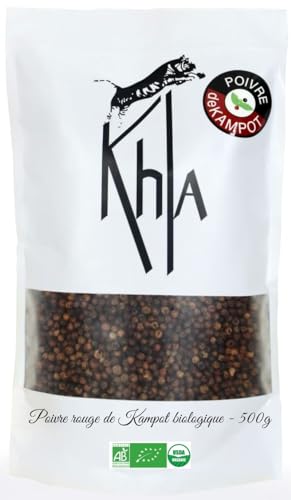 KHLA - Roter Kampot-Pfeffer Premium-GGA - 1 kg - Pfefferkörner - aus biologischem Anbau von Khla