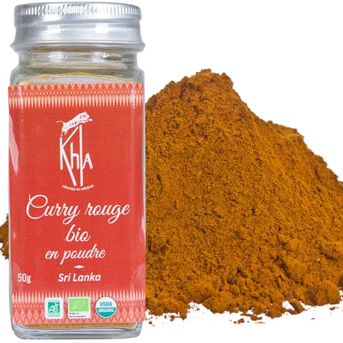 Khla - Bio Rotes Currypulver 50g - Scharfe Currymischung - Koch- & Gebäckzutat - Indisch-Thailändisches Curry - Chili, Kurkuma, Pfeffer - Asiatisches Gewürz von Khla