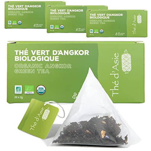 Khla - Grüner Tee aus Angkor Bio - 80 Beutel Pyramiden Kräutertee von Khla