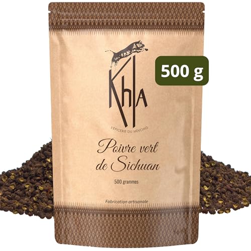 Khla - Szechuan Pfeffer Grün 500 g - Grüner Sichuan Pfefferkörner Ganz - Sichuan-Beeren - Asiatisches Gewürz Timut-Pfeffer Chili Sichuanese - Begrenzte Produktion - Herkunft China Khla - Szechuan Pfeffer Grün 500 g - Grüner Sichuan Pfefferkörner Ganz - Sichuan-Beeren - Asiatisches Gewürz Timut-Pfeffer Chili Sichuanese - Begrenzte Produktion - Herkunft China von Khla
