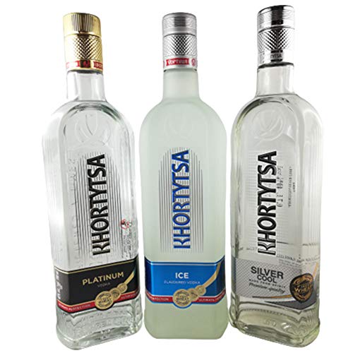 Vodka Khortytsa 3er Set ukrainischer Wodka Hortica Khor von Khortysa