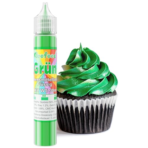 Lebensmittelfarbe - 30ml Hochkonzentriert Lebensmittelfarbe Flüssig, Lebensmittel Farbe für Kuchendekoration, Kunsthandwerk Einfärben, Airbrush, DIY Seifen (Grün) Lebensmittelfarbe - 30ml Hochkonzentriert Lebensmittelfarbe Flüssig, Lebensmittel Farbe für Kuchendekoration, Kunsthandwerk Einfärben, Airbrush, DIY Seifen (Grün) von Kicofood