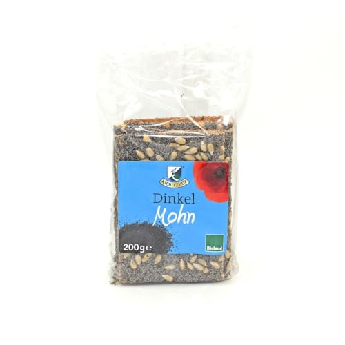 Kiebitzhof Knäckebrot, Dinkel-Mohn, 200g (1) von Kiebitzhof