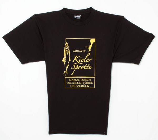 Kieler Sprotte T-Shirt Grösse L Schwarz/ Gold von Kieler Sprotte in der Spirituosen-Manufaktur Bartels-Langness