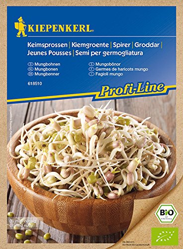 Bio Keimsprossen verschiedene Sorten Alfalfa Radies Brokkoli Weizen Rauke Linsen Zwiebel (Mungbohne) von Kiepenkerl