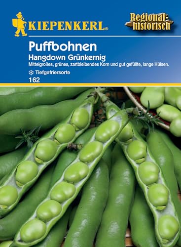 Kiepenkerl 0162 Puffbohne Hangdown Grünkernig, bewährte und ertragreiche Puffbohnen-Sorte, zum einkochen und einfrieren von Kiepenkerl