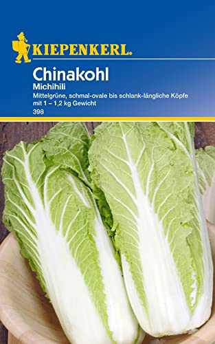 Kiepenkerl 0398 Chinakohl Michihili F1, bildet längliche ovale bis schlank längliche Köpfe, herzhaft würziger Geschmack von Kiepenkerl