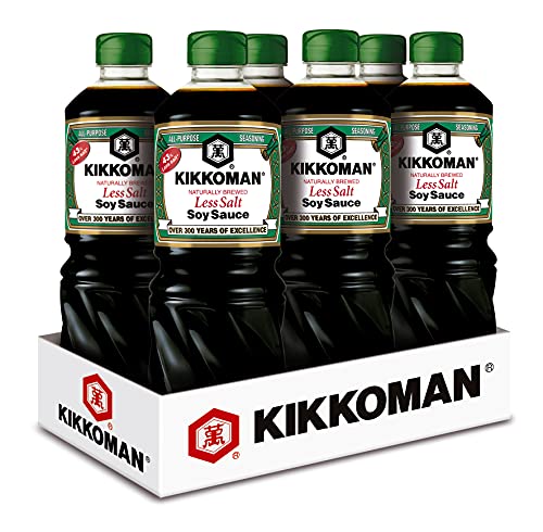 6x1L Kikkoman Sojasauce salzreduziert 43% weniger Salz von Kikkoman