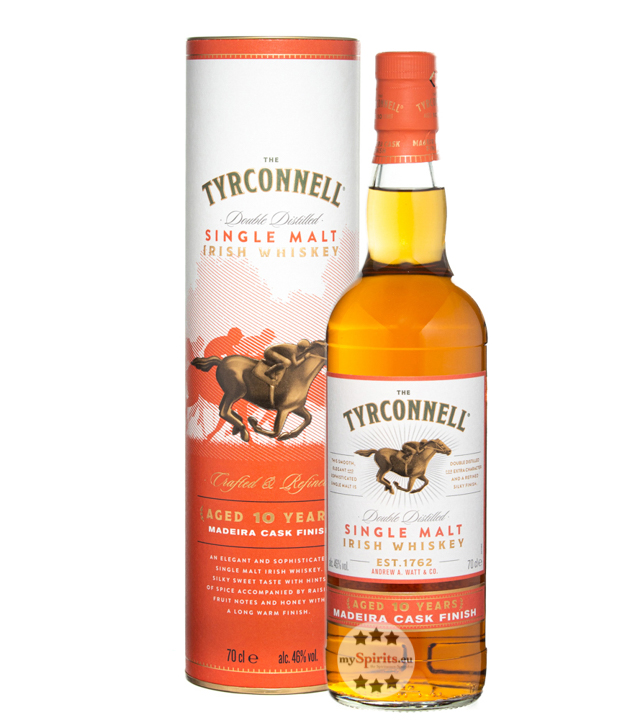 Tyrconnell 10 Jahre Madeira Cask Whiskey (46 % Vol., 0,7 Liter) von Kilbeggan Distilling Co.