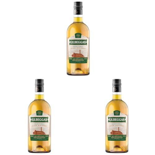 Kilbeggan Blended Whisky, Traditional Irish Whiskey | mit einem Hauch von Sherry | 40% Vol | 700ml Einzelflasche (Packung mit 3) von Kilbeggan