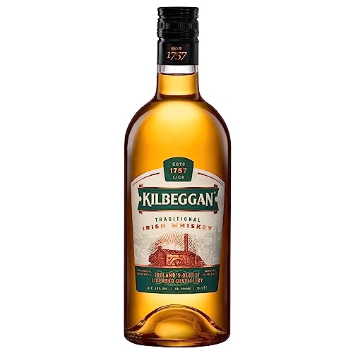 Kilbeggan Blended Whisky, Traditional Irish Whiskey | mit einem Hauch von Sherry | 40% Vol | 700ml Einzelflasche von Kilbeggan
