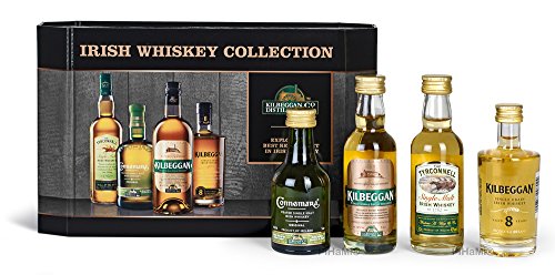 Kilbeggan Greenore Whiskey, Kilbeggan Whiskey, Tyrconnell Whisky 5 cl Irische Whisky Kollektion von Kilbeggan