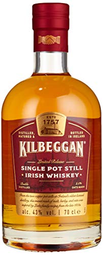 Kilbeggan Single Pot Still | Malt Irish Whiskey | Nachklang mit Anklängen von Hafer | 43% Vol | 700 ml von Kilbeggan