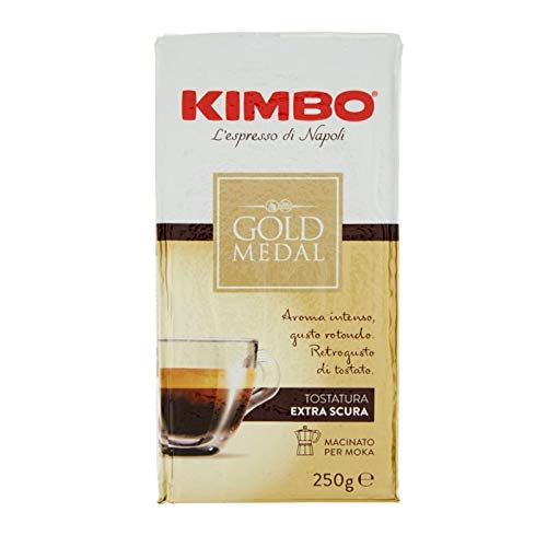 8x KIMBO Gold Medal für Mokka Kaffee gemahlen Italienisch Espresso 250g von Kimbo
