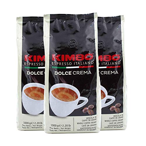 Caffe Kimbo Dolce Crema 1 Kg ganze Bohnen / 3er Pack von Kimbo