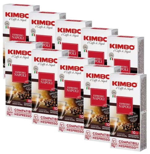 KAFFEE KIMBO NAPOLI - Box 100 NESPRESSO KOMPATIBLE KAPSELN 5.5g von Kimbo