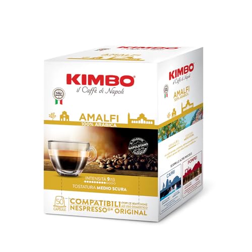 KIMBO Nespresso®*, Mischung AMALFI Die Wunder des Geschmacks - 50 Kapseln, kompatibel mit Nespresso®-Maschinen* von Kimbo