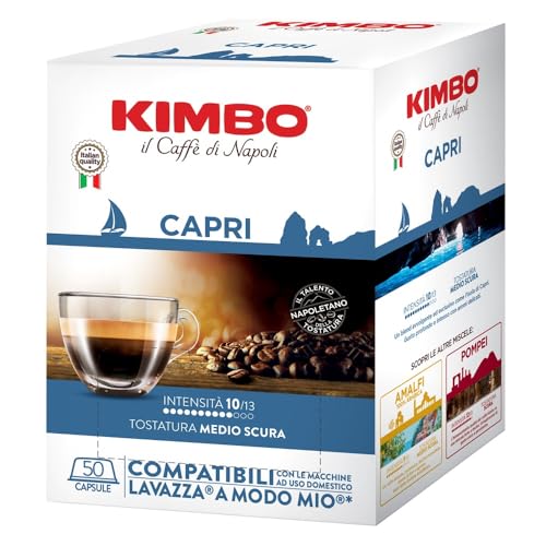 Kimbo Capri 50 Kapseln, Kompatibel mit Lavazza A Modo Mio, mittlere Röstung, Kaffekapseln von Kimbo