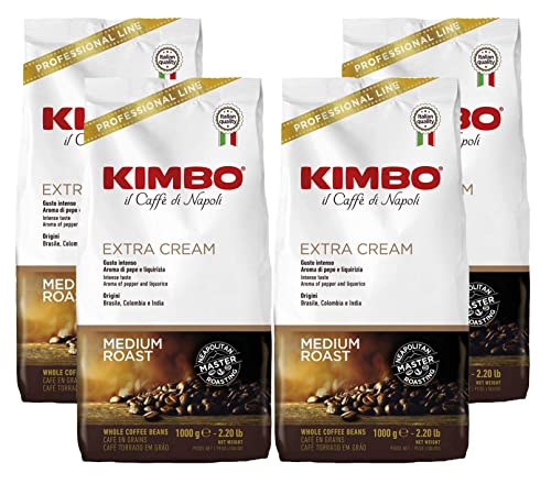 Kimbo Espresso-Kaffeebohnen, extra cremefarben, 4 x 1 kg von Kimbo