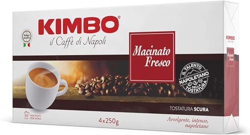 Kimbo Macinato Fresko 4 buste da 250g aus Italien importiert von Kimbo