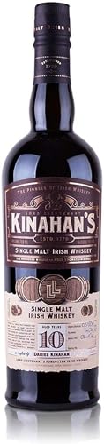 Kinahan's 10 Jahre Irish Single Malt Whiskey | The Pioneer of Irish Whiskey | Gereift in Bourbonfässern | Einer der außergewöhnlichsten Single Malt Whiskeys auf dem Markt | 46% Vol. | 1x 0,7l von Kinahan's