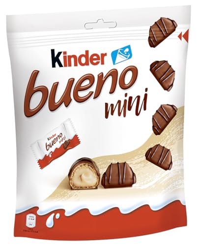 Ferrero kinder bueno Mini – Schokoriegel mit Milch-Haselnuss-Creme – 1 Beutel mit einzeln verpackten Mini Riegeln (1 x 108 g) von Kinder Bueno