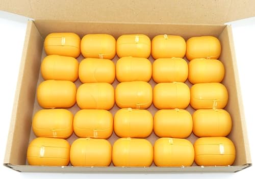 25 Ü-Ei Kapseln am Steg in gelb von Ferrero (Zum basteln oder als Verpackung - Adventskalender) von Kinder Überraschung