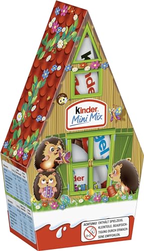 Ferrero Kinder Mini Mix Haus | 76 g | bunte Mischung an Produkten von Kinder | Ostern | Schokoladengeschenk | Osterschokolade von Kinder