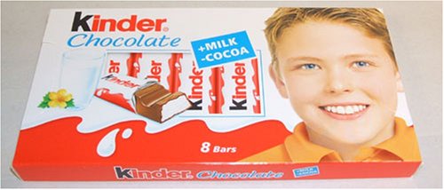 Freundlicher Schokolade Milch und Kakao Schokolade 8 Bars Pack, zehn 100 g/Bar von Kinder