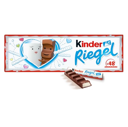 Kinder Riegel 1kg XXL-Packung – Vollmilchschokolade, zart und cremig, ideal als Geschenk für Männer & Frauen, alle Schokoliebhaber, für Geschenkkörbe oder Geburtstage – 48 x 21g Kinder Riegel 1kg XXL-Packung – Vollmilchschokolade, zart und cremig, ideal als Geschenk für Männer & Frauen, alle Schokoliebhaber, für Geschenkkörbe oder Geburtstage – 48 x 21g von Kinder