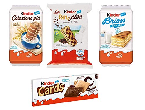 Testpaket Kinder Ferrero Brioss Colazione più Panecioc Brioche Snackkarten von Kinder