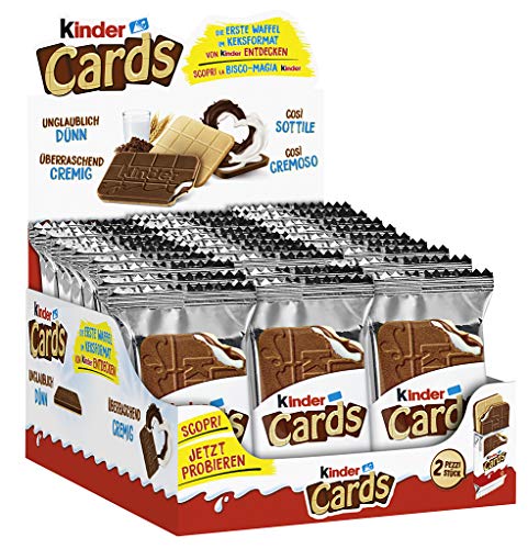 kinder Cards – Waffel im Keksformat mit Milch- und Kakaofüllung – 30 Packungen mit je 2 Waffeln im Keksformat (30 x 25,6 g) von Kinder