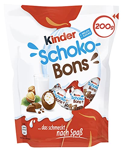 kinder Schoko-Bons – Cremige kinder Schoko-Bons mit Milchcreme und zarter Vollmilchschokolade – 1 Packung à 200 g kinder Schoko-Bons – Cremige kinder Schoko-Bons mit Milchcreme und zarter Vollmilchschokolade – 1 Packung à 200 g von Kinder