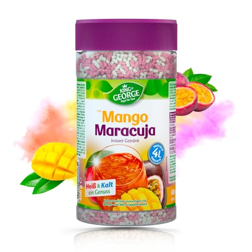 KING GEORGE - Mango Maracuja 12 x 400g Instant Eistee Mixgetränk - Passion Fruit Instantteegetränk Genuss - Vorteilspackung - Getränkpulver, Erfrischungsgetränk für Feier, Karneval, Geburtstag KING GEORGE - Mango Maracuja 12 x 400g Instant Eistee Mixgetränk - Passion Fruit Instantteegetränk Genuss - Vorteilspackung - Getränkpulver, Erfrischungsgetränk für Feier, Karneval, Geburtstag von King George