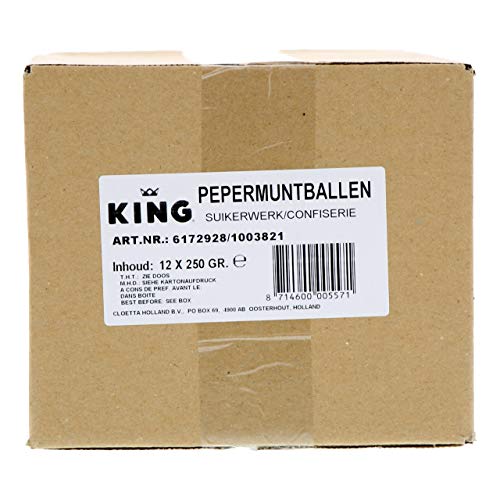 King Pfefferminzbällchen - 12 Beutel x 250 Gramm von KING