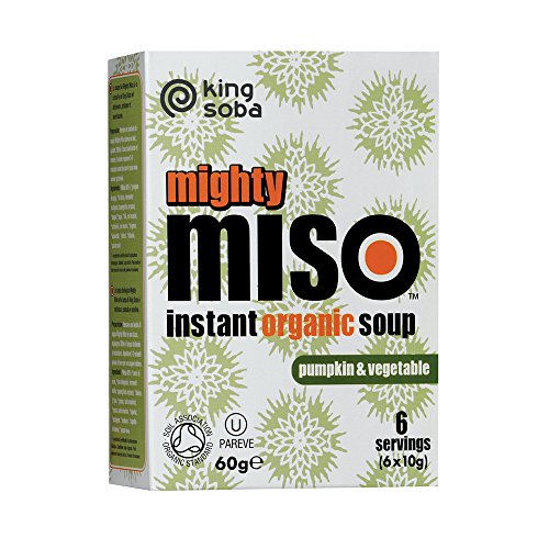 King Soba Mighty Miso Kürbis Gemüse-Instantsuppe, 60 g von King