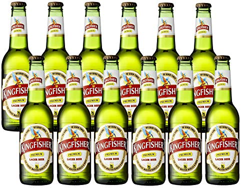 Kingfisher Premium Lager Beer (12 x 330ml) Indisches Flaschenbier von Kingfisher
