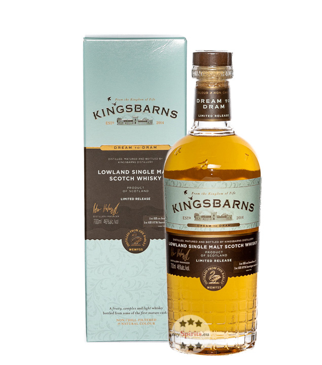 Kingsbarns Dream to Dram Lowland Single Malt Scotch Whisky (46 % Vol., 0,7 Liter) von Kingsbarns Distillery