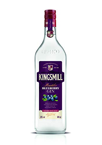 Kingsmill Blueberry Gin, 38%, 500 ML – fruchtig | mit frischen Heidelbeeren | aromatisch | perfekt als Gin & Tonic | estnischer handcrafted Premium Gin von Kingsmill