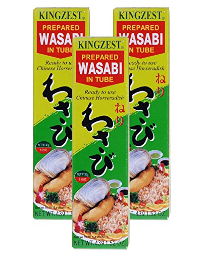 3er Pack KINGZEST Wasabi Paste in Tube [3x 43 g] Meerrettich Paste von Kingzest