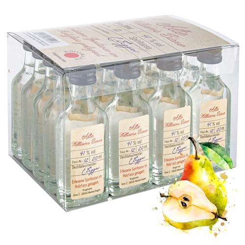 Alte Birne Obstbrand - 20 x 20 mL Exquisiter und milder Schnaps, im Holzfass gelagert, 41 % - Entdecken Sie den Premium-Genuss der ALTE Linie aus Deutschland!… von Kinky Drinks