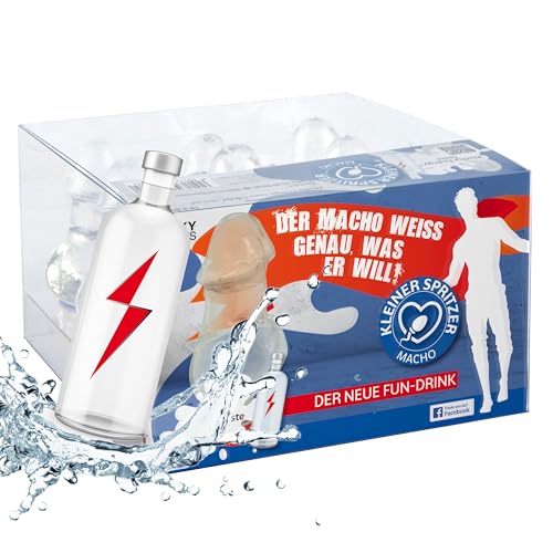 KLEINER SPRITZER „Macho“ Wodka-E Likör 12 x 50 mL 15% Vol. – 600 ml – PET Formfläschchen - Shot von Kinky Drinks